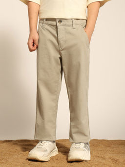 U.S. POLO ASSN. - Boys Brown Solid Trouser