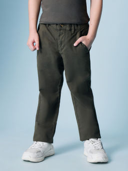 U.S. POLO ASSN. - Boys Green Solid Trouser