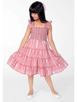 ZIP ZAP ZOOP - Pink Ruffle Sleeveless Smocked Dress
