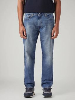 Levi's - Mens 555 Blue Relaxed Straight Fit Mid Rise Commuter Jeans