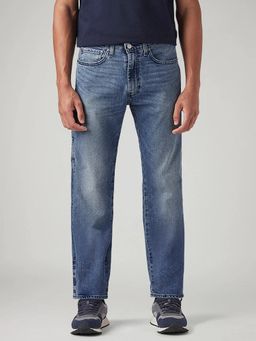 Levi's - Mens 505 Blue Straight Fit Mid Rise Commuter Jeans