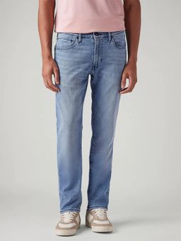 Levi's - Mens 505 Light Blue Straight Fit Mid Rise Redloop Jeans