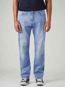 Levi's - Mens 555 Light Blue Relaxed Straight Fit Mid Rise Commuter Jeans