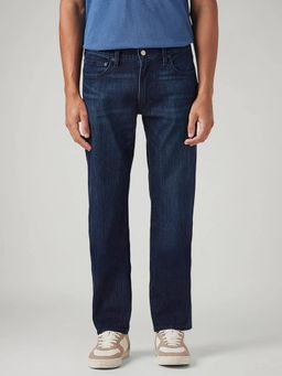 Levi's - Mens 513 Dark Blue Slim Straight Fit Mid Rise Jeans