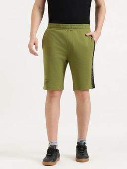 United Colors of Benetton - Green Relaxed Fit Solid Shorts