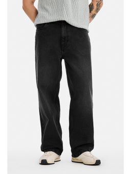 Snitch - Mens Black Washed Loose Casual Jeans
