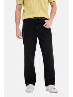 Snitch - Mens Black Washed Loose Casual Jeans
