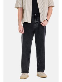 Snitch - Mens Black Washed Loose Casual Jeans