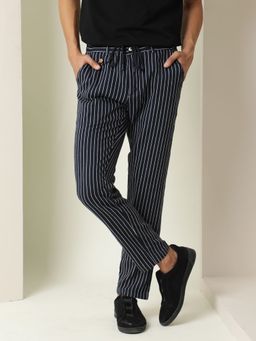 Rare Rabbit - Banet Primary Navy Stripe Trousers