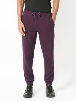 Rare Rabbit - Bastian Primary Purple Solid Track Pant