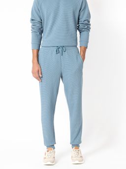 Rare Rabbit - Bastian Primary Blue Solid Track Pant