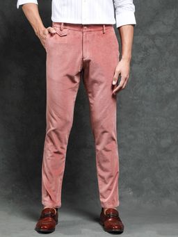 Rare Rabbit - Cloy Primary Pink Solid Trousers