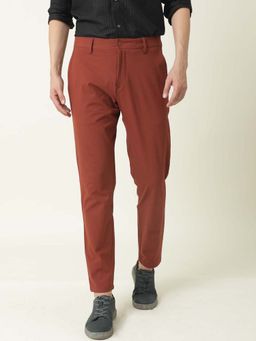 Rare Rabbit - Driver Rust Solid Trousers