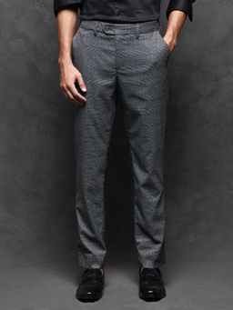 Rare Rabbit - Opal Dark Grey Checks Trousers