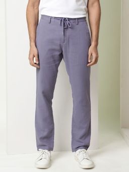 Rare Rabbit - Pastor Light Purple Solid Trousers