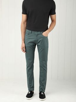 Rare Rabbit - Poke Dusky Green Solid Trousers