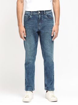 Rare Rabbit - Polin Dusky Blue Solid Jeans