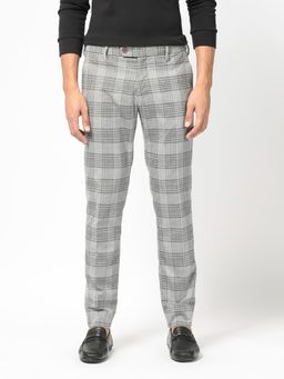 Rare Rabbit - Rowe Primary Grey Checks Trousers