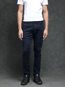 Rare Rabbit - Saton Primary Navy Solid Jeans