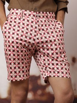 Rare Rabbit - Stany Primary Pink Print Shorts