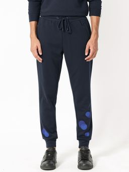 Rare Rabbit - Toka Primary Navy Solid Track Pant