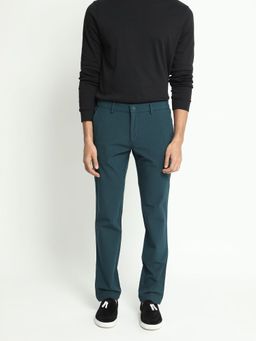 Rare Rabbit - Travellers Dark Petrol Solid Trousers