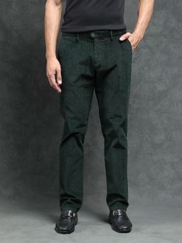 Rare Rabbit - Upton Dark Green Solid Trousers