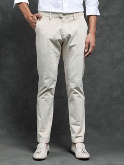 Rare Rabbit - Upton Primary Off White Solid Trousers