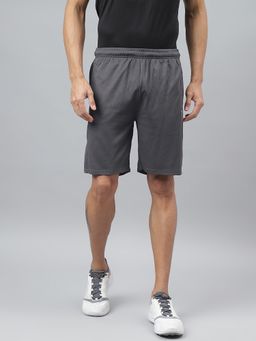Alcis - Mens Dark Grey Anti-static Slim-fit Training Shorts