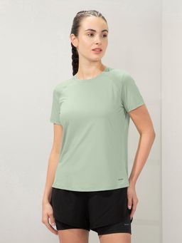 Amante - Women Dry Relaxed Fit Round Neck Energize Active Tee-Green