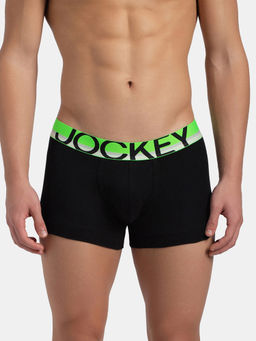 Jockey - FP03 Men Super Combed Cotton Rib Solid Trunk - Black New
