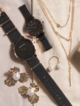 Joker and Witch - Joker & Witch Seirra Watch & Jewellery Gift Set For Both Men And Women - JWGS49