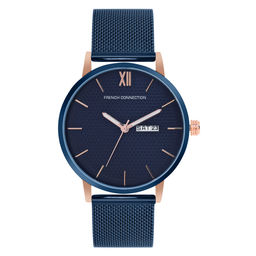 French Connection - Blue Analog Round Dial For Men FCN00034D