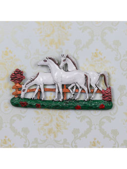 eCraftIndia - Multi-Color Metal Horses Decorative Animal Wall Hanging