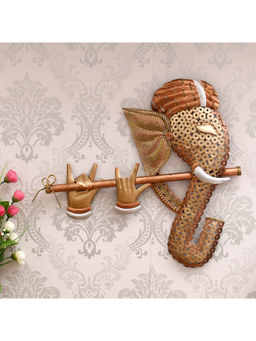 eCraftIndia - Multi-Color Handcrafted Iron Lord Ganesha Wall Hanging