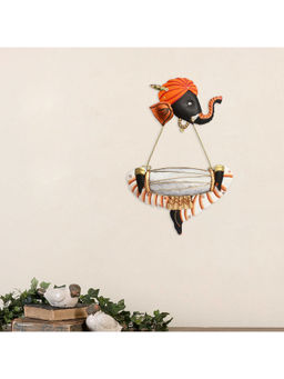 eCraftIndia - Multi-Color Handcrafted Iron Lord Ganesha Wall Hanging