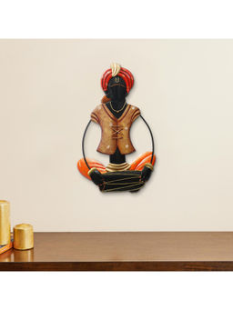 eCraftIndia - Multi-Color Iron Handcrafted Musician Man Wall Hanging