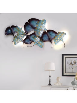 eCraftIndia - Multi-Color Abstract Colorful Leaves Collection Handcrafted Iron Wall Hanging