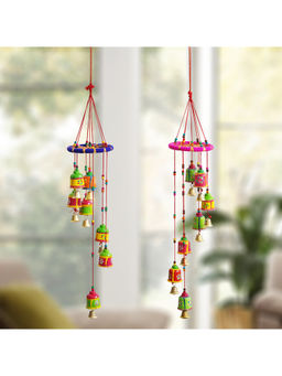 eCraftIndia - Multi-Color Handcrafted Decorative Wall/Door/Window Hangings (Pack of 2)