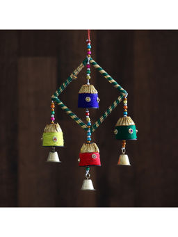 eCraftIndia - Multi-Color Handcrafted Decorative Bells Door/Window/Wall Hanging