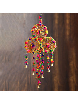 eCraftIndia - Multi-Color Decorative Handcrafted Colorful Floral Door/Window/Wall Hanging