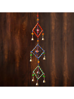 eCraftIndia - Multi-Color Handcrafted Decorative Colorful Squares Gota Patti Wall/Door/Window Hanging