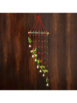 eCraftIndia - Multi-Color Handcrafted Decorative Parrot Wall/Door/Window Hanging