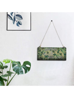 eCraftIndia - Multi-Color Floral Garden Is Filled with Love Quote Decorative Wall Hanging