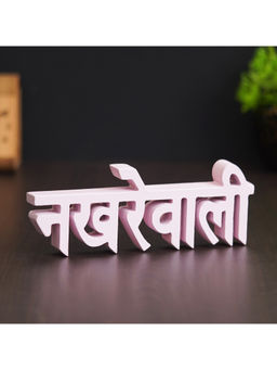 eCraftIndia - Pink Handcrafted Nakhrewali Wooden Cutout Decorative Wall Hanging