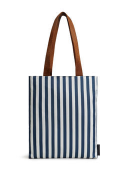 Fastrack - Women Navy Nautical Stripes College Tote Bag Fits Upto 14" Laptop