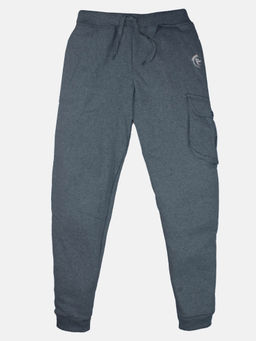 KiddoPanti - Boys Fleece Cargo Grey Joggers