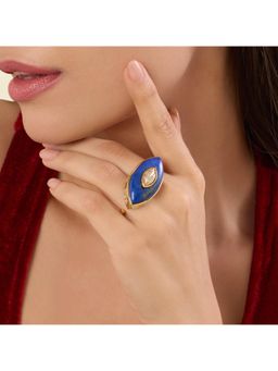 Isharya - Cosmic Blue Eye Two Finger Ring