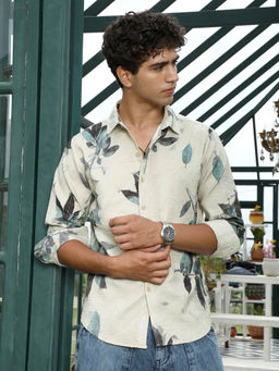 Campus Sutra - Men White Printed Shirt