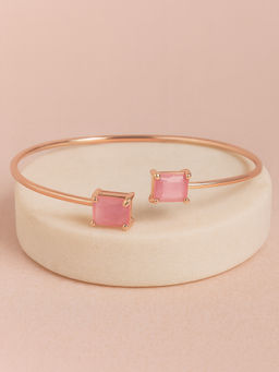 Estele - Rose gold AD Cuff Kada - Trendy Evening Jewellery